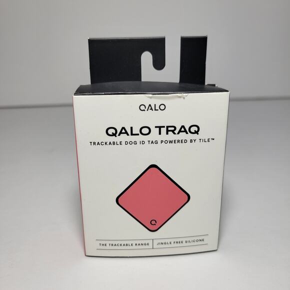 Pink QALO TRAQ Silicone ID Dog Tracker Tag Pet GPS Tracking Device - NEW - Picture 1 of 2